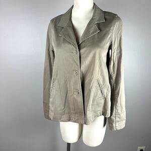 Eileen Fisher Khaki Utility Jacket Blazer - XS